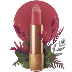 Lipstick with decorative elements on a white background