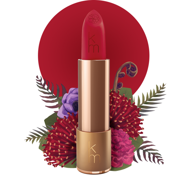 Karen Murrell 04 Red Shimmer  lipstick  all natural  cruelty free